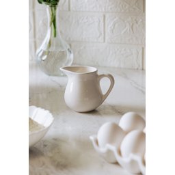 Kit 2 Mini Jarrinha Leiteiras de Porcelana Branca para Molhos e Recheios 90ml + 190ml - Lyor - 4