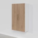 Ver imagem 7 de Armário Aéreo Planejado 2 Portas 80x135cm Puxador 150mm Ipanema CabeCasa MadeiraOriginals Marrom/Acácia/Branco