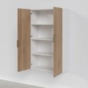 Ver mais imagens de Armário Aéreo Planejado 2 Portas 80x135cm Puxador 150mm Ipanema CabeCasa MadeiraOriginals Marrom/Acácia/Branco