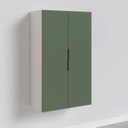 Ver imagem 4 de Armário Aéreo 2 Portas 80x135cm Puxador 150mm Ipanema CabeCasa MadeiraOriginals Verde/Folha/Branco