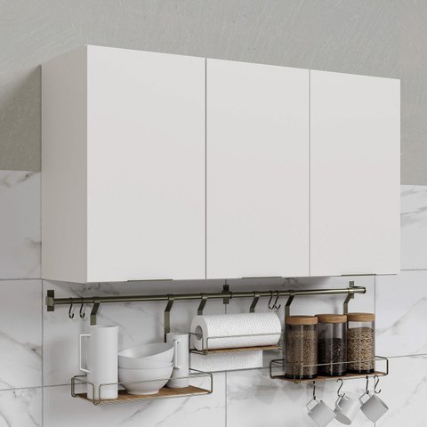 Armário Aéreo 3 Portas Ipanema CabeCasa MadeiraOriginals