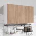 Ver imagem 1 de Armário Aéreo Planejado 3 Portas 120cm Puxador 150mm Ipanema CabeCasa MadeiraOriginals