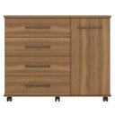Ver imagem 2 de Cômoda Moderna Multiuso 101 Cm 4 Gavetas - Demóbile Flora:amendola Touch