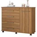 Ver imagem 6 de Cômoda Moderna Multiuso 101 Cm 4 Gavetas - Demóbile Flora:amendola Touch