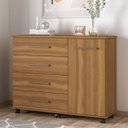 Ver imagem 1 de Cômoda Moderna Multiuso 101 Cm 4 Gavetas - Demóbile Flora:amendola Touch