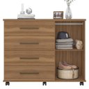 Ver imagem 4 de Cômoda Moderna Multiuso 101 Cm 4 Gavetas - Demóbile Flora:amendola Touch