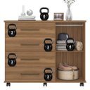 Ver imagem 3 de Cômoda Moderna Multiuso 101 Cm 4 Gavetas - Demóbile Flora:amendola Touch