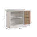Ver imagem 2 de Balcão Pia Planejado 120cm com Tampo com Rodapé Puxador 150mm Ipanema CabeCasa MadeiraOriginals Branco/Acácia