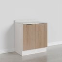 Ver mais imagens de Balcão 2 Portas 80cm Com Tampo Com Rodapé Puxador 150mm Ipanema CabeCasa MadeiraOriginals