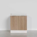 Ver imagem 7 de Balcão 2 Portas 80cm Com Tampo Com Rodapé Puxador 150mm Ipanema CabeCasa MadeiraOriginals