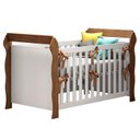 Ver imagem 2 de Quarto de Bebê Ariel 3P Gaveteiro e Berço Lara Branco Acetinado Amadeirado com Colchão – Carolina