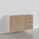 Ver imagem 2 de Balcão Pia 120cm Sem Tampo Sem Rodapé Puxador 150mm Ipanema CabeCasa MadeiraOriginals