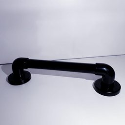 Barra de Apoio Reta 40 Cm Black Space - Suporta 150 Kg - 3