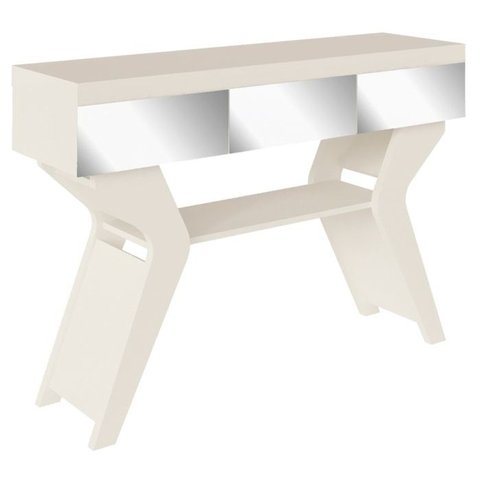 Aparador Sala Estar com Espelhos 120 Cm 4149 Off White Arly