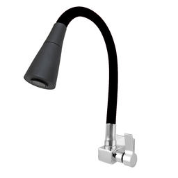 Torneira Cozinha Parede Quadrada 4168 Gourmet Preta C-65 - 1