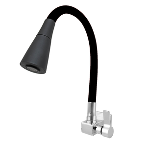 Torneira Cozinha Parede Quadrada 4168 Gourmet Preta C-65