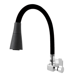 Torneira Cozinha Parede Quadrada 4168 Gourmet Preta C-65 - 5