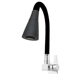 Torneira Cozinha Parede Quadrada 4168 Gourmet Preta C-65 - 4