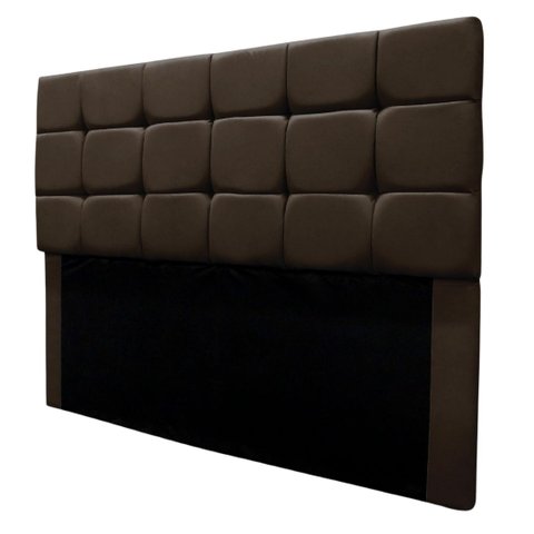 Cabeceira Cama Box Estofada Queen 160 Cm Bianca Suede Marrom