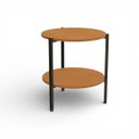 Ver imagem 6 de Mesa de Centro Redonda Decorativa Vintage Canela/preto Fosco