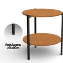 Ver imagem 5 de Mesa de Centro Redonda Decorativa Vintage Canela/preto Fosco