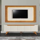 Ver imagem 1 de Rack com Painel Led para Tv até 65 Polegadas Laqueado 100% MDF e Pés em Madeira Maciça Grécia 