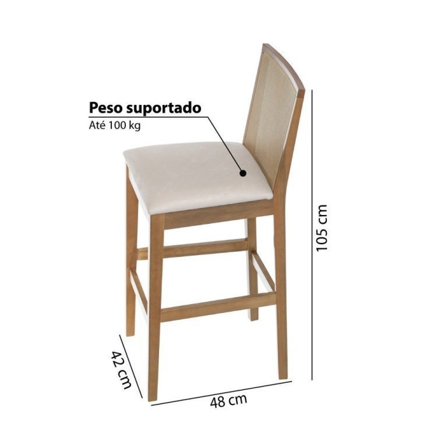 Mesa Bistrô Redonda com 2 Banquetas Íris Eucalipto Casatema - 10