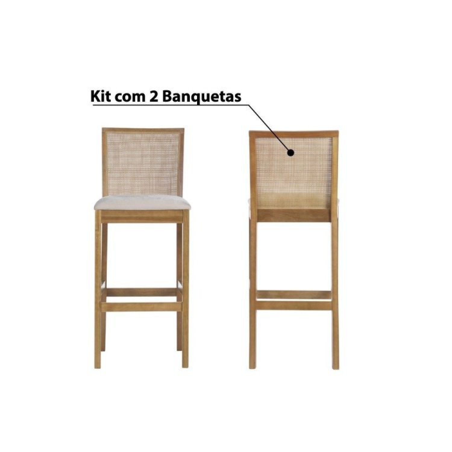 Mesa Bistrô Redonda com 2 Banquetas Íris Eucalipto Casatema - 13