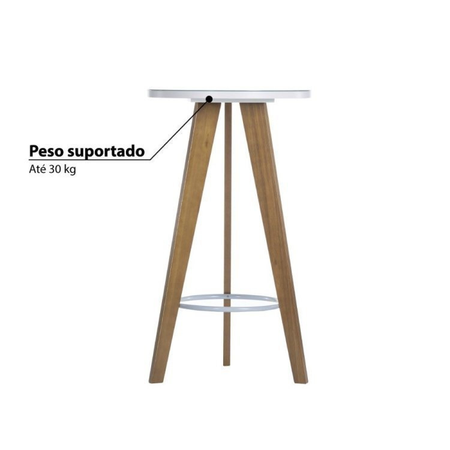 Mesa Bistrô Redonda com 2 Banquetas Íris Eucalipto Casatema - 4