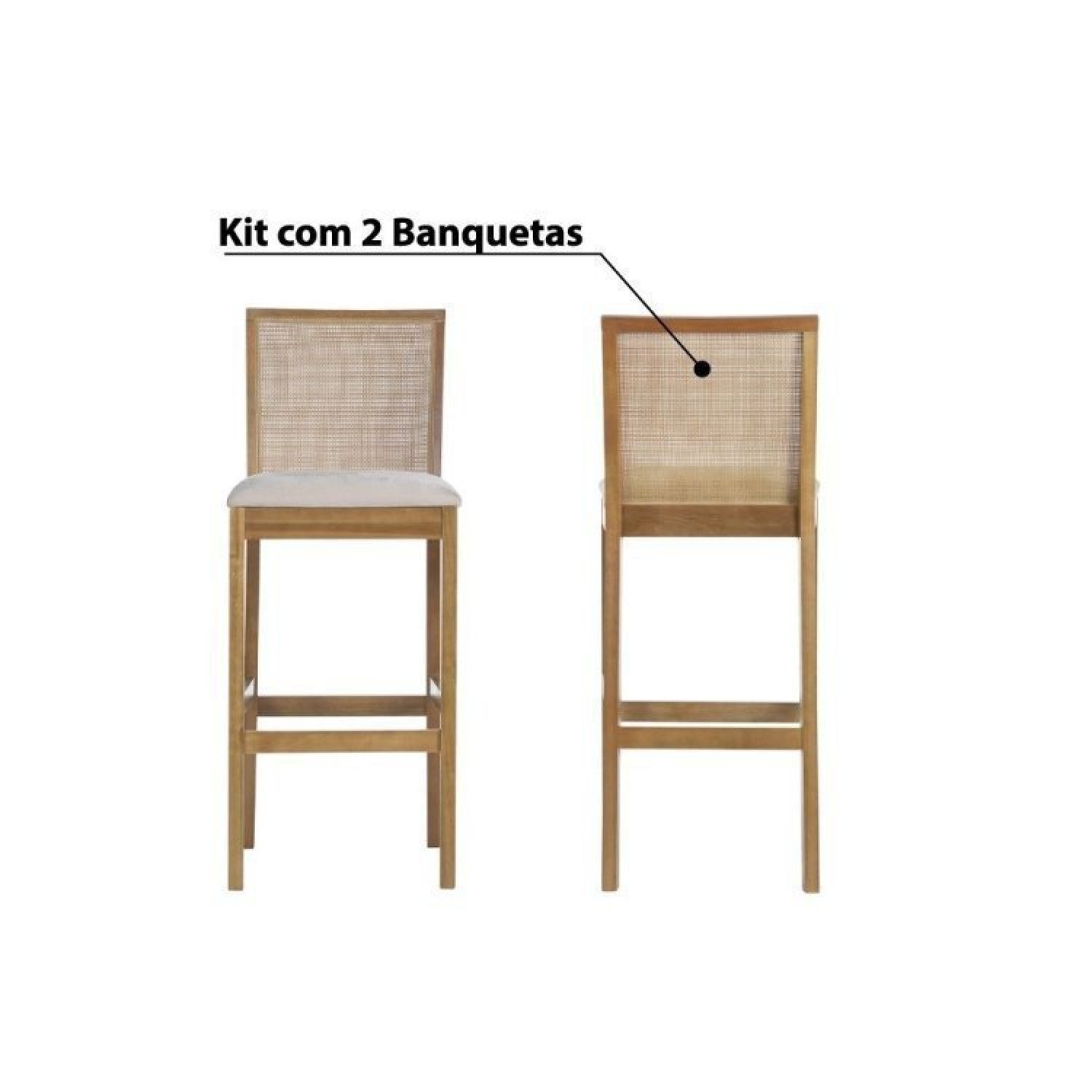 Mesa Bistrô Redonda com 2 Banquetas Íris Eucalipto Casatema - 9