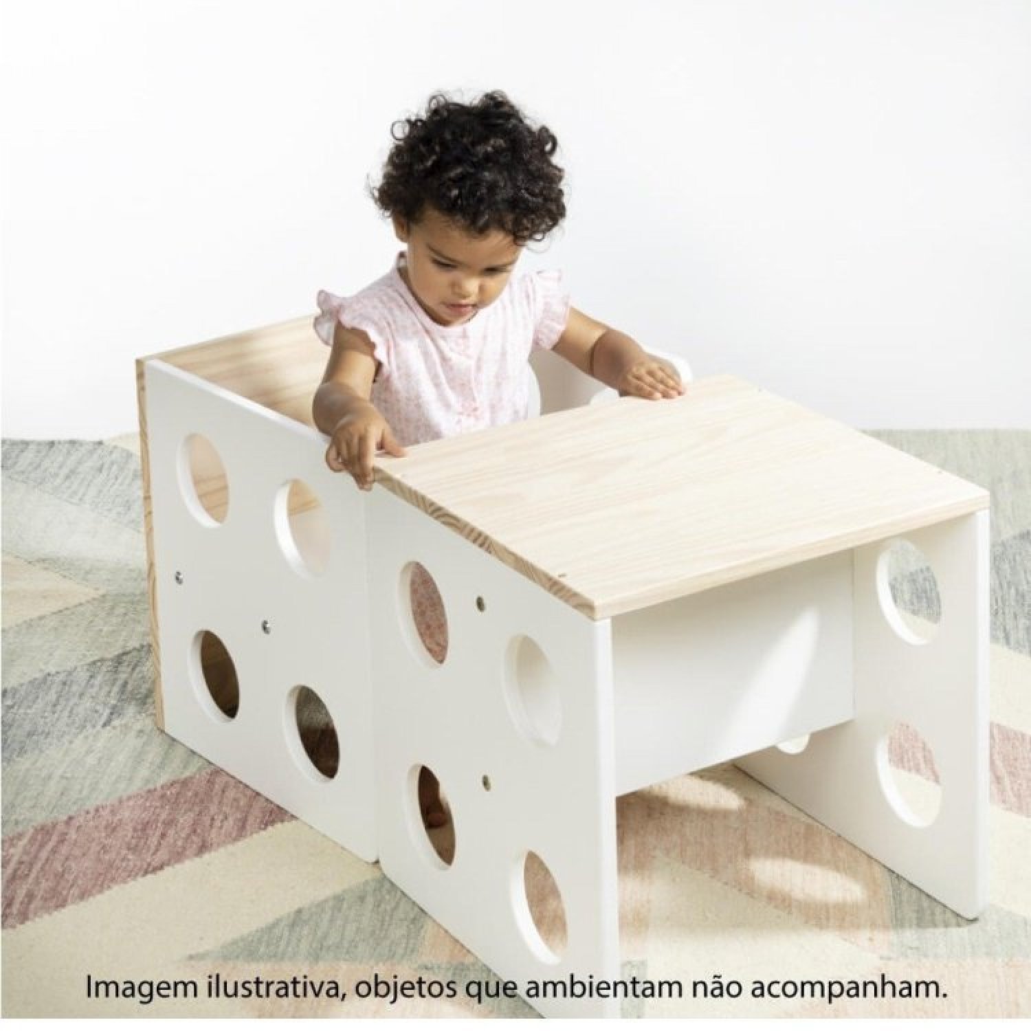 Mesa e Cadeira Infantil Cubo Montessoriano Casatema - 14