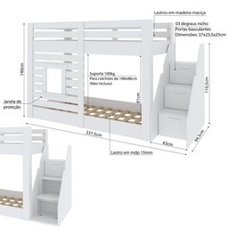 Beliche Montessoriano Star Plus com Janela Casatema - 8