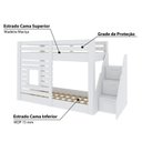 Ver imagem 7 de Beliche Montessoriano Star Plus com Janela e Escada Lateral Casatema MadeiraOriginals Branco