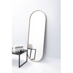 Espelho Decorativo Grande Oval com Moldura Metal Corpo Inteiro 170 X 70 Cm Industrial  - 4