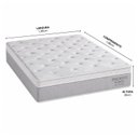 Ver imagem 2 de Colchão Casal Sr Life Resilience Molas Ensacadas Espuma D33 138x188x38cm Cinza