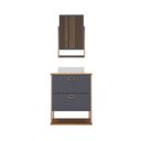 Ver imagem 7 de Gabinete Suspenso com Cuba e Espelheira 60cm Olivia Espresso Móveis Cinza/Titanium