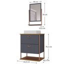 Ver mais imagens de Gabinete Suspenso com Cuba e Espelheira 60cm Olivia Espresso Móveis Cinza/Titanium
