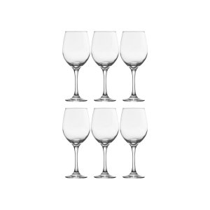 Jogo 6 Taças Água/Vinho Barone 385ml Vidro Nadir Figueiredo (7156)
