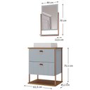 Ver imagem 3 de Gabinete Suspenso com Cuba e Espelheira 60cm Olivia Espresso Móveis Verde/Pistache