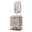Ver imagem 6 de Gabinete Suspenso com Cuba e Espelheira 60cm Olivia Espresso Móveis Bege/Cappuccino