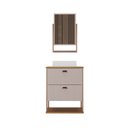 Ver imagem 7 de Gabinete Suspenso com Cuba e Espelheira 60cm Olivia Espresso Móveis Bege/Cappuccino
