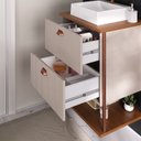 Ver imagem 3 de Gabinete Suspenso com Cuba e Espelheira 60cm Olivia Espresso Móveis Bege/Cappuccino