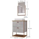 Ver mais imagens de Gabinete Suspenso com Cuba e Espelheira 60cm Olivia Espresso Móveis Cinza/Cimento