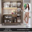 Ver imagem 6 de Armário de Cozinha Compacta 137cm com Pia Rustic Emilly Madesa 08