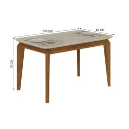 Mesa Retangular 4 Lugares Tampo em MDF Brenda - 3