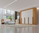 Ver imagem 1 de Guarda Roupa Casal Grande 8 Gavetas - Daymont-cinamomo/off White - Móveis D'doro