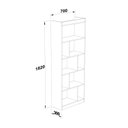 Ver imagem 3 de Estante de Livros 70CMX182CM 4 Prateleiras LV300 Preto