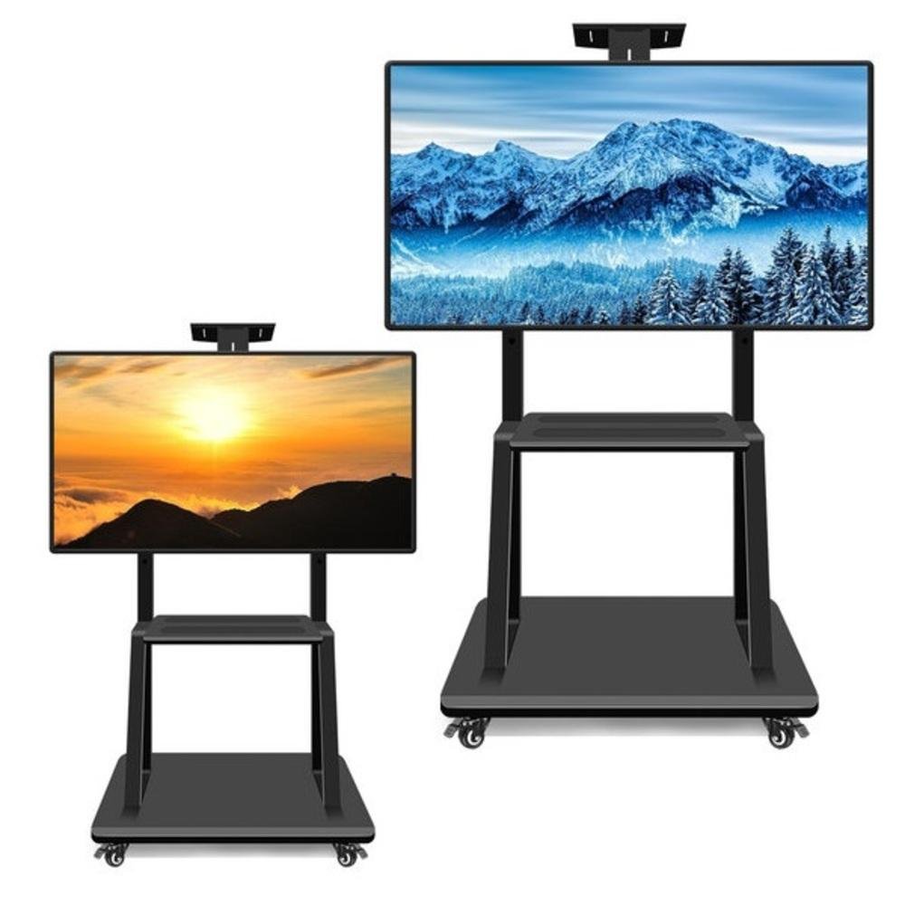 SUPORTE PEDESTAL PARA TV MOVEL COM PRATELEIRA E RODINHAS ESTANTE PARA MONITOR - 6