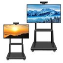 Ver imagem 6 de SUPORTE PEDESTAL PARA TV MOVEL COM PRATELEIRA E RODINHAS ESTANTE PARA MONITOR