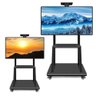 SUPORTE PEDESTAL PARA TV MOVEL COM PRATELEIRA E RODINHAS ESTANTE PARA MONITOR - 6